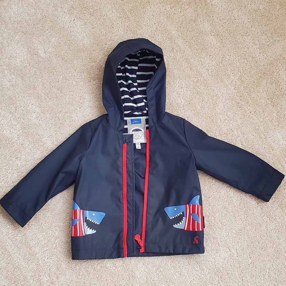 Kids Navy Shark Rain Jacket